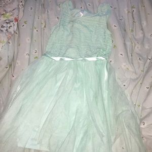 Pale turquoise semi-formal dress